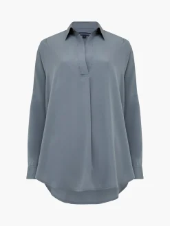 French Connection Tops|Shirts-Rhodes Recycled Crepe Popover Shirt