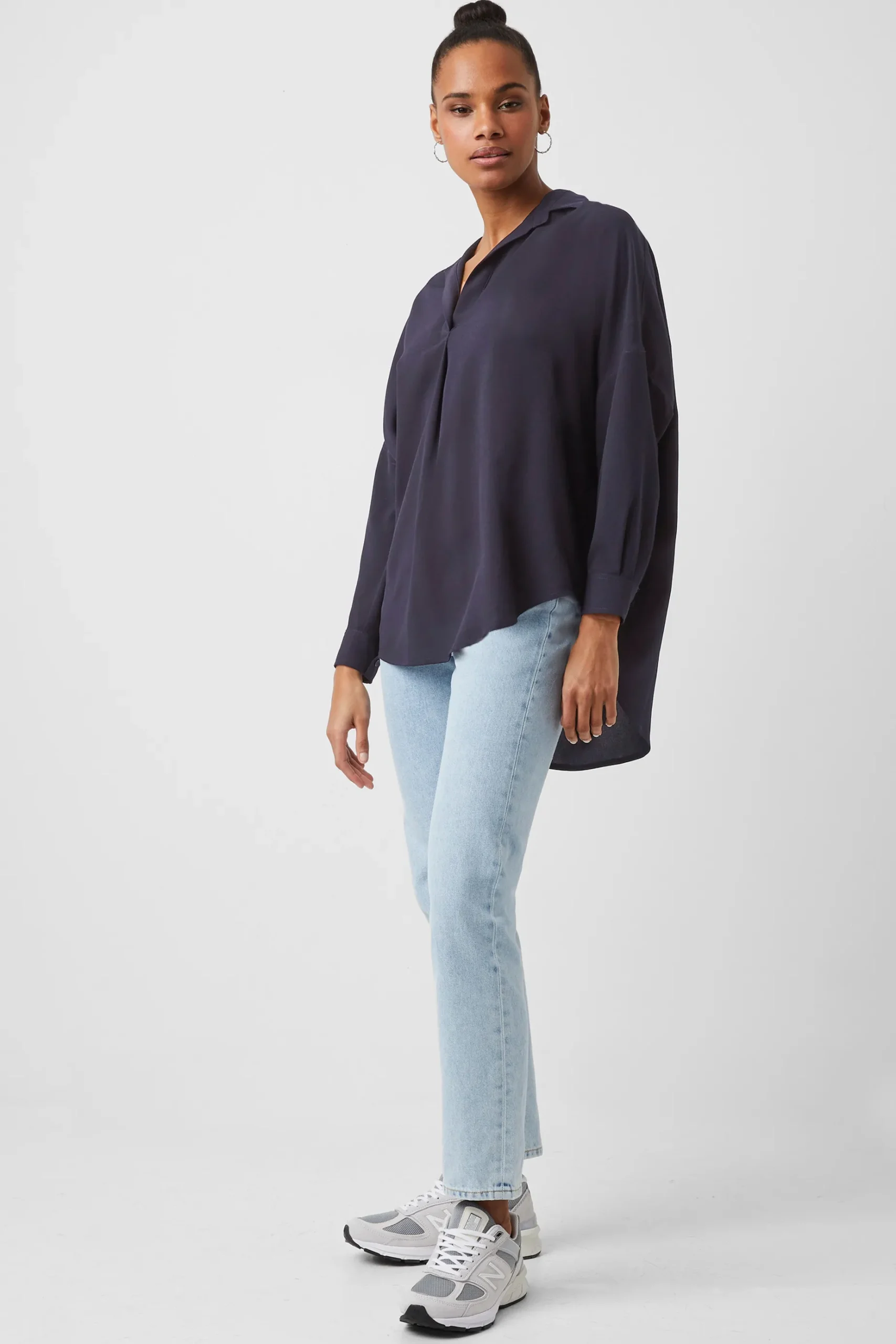 French Connection Tops|Shirts-Rhodes Recycled Crepe Popover Shirt