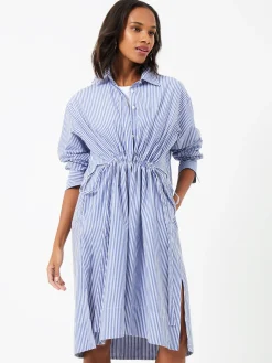 French Connection Dresses|Shirt Dresses-Rhodes Stripe Poplin Shirt Dress