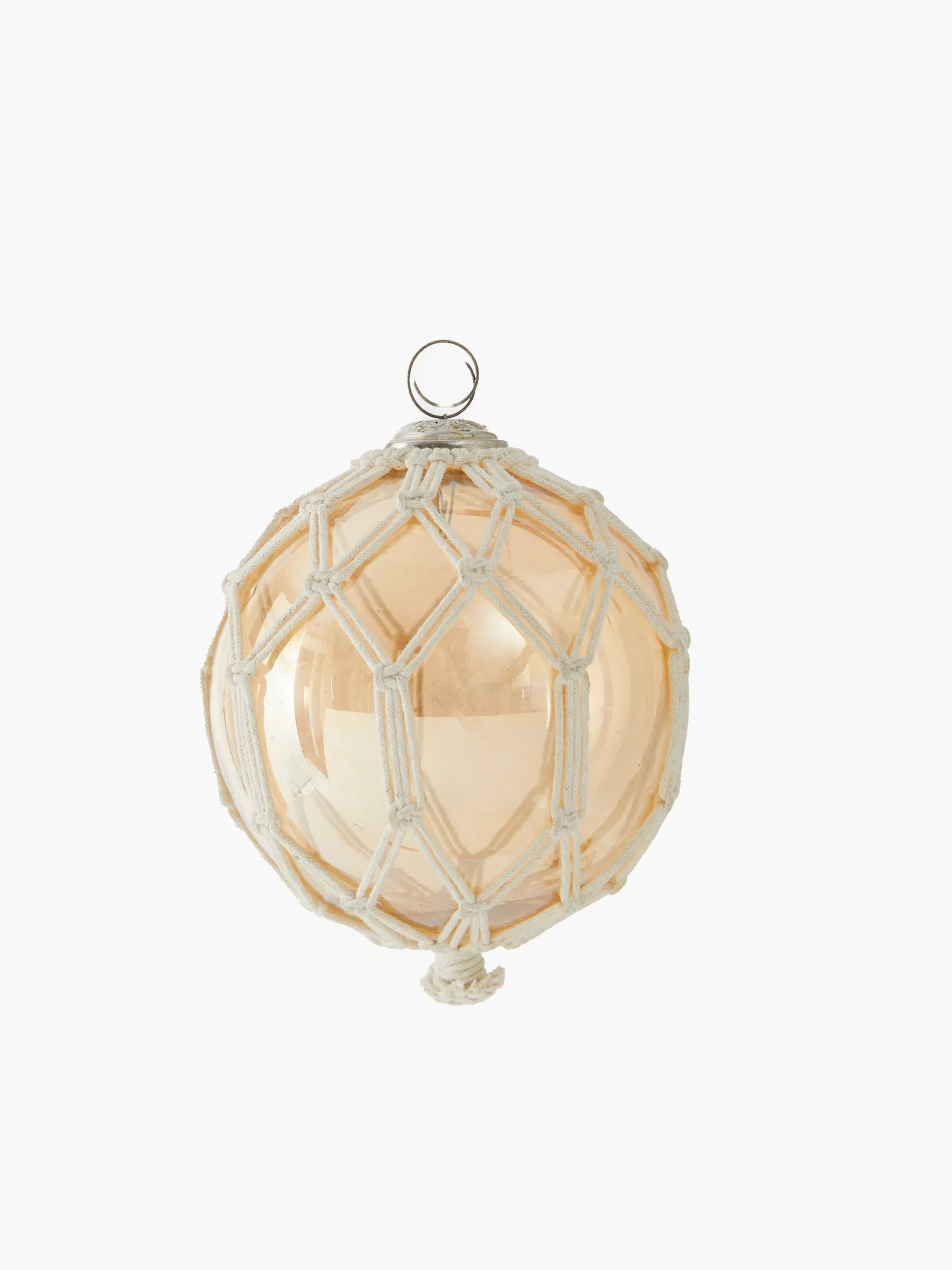 French Connection Christmas Home Decor|Ornaments-Roped en Orb Bauble Ornament