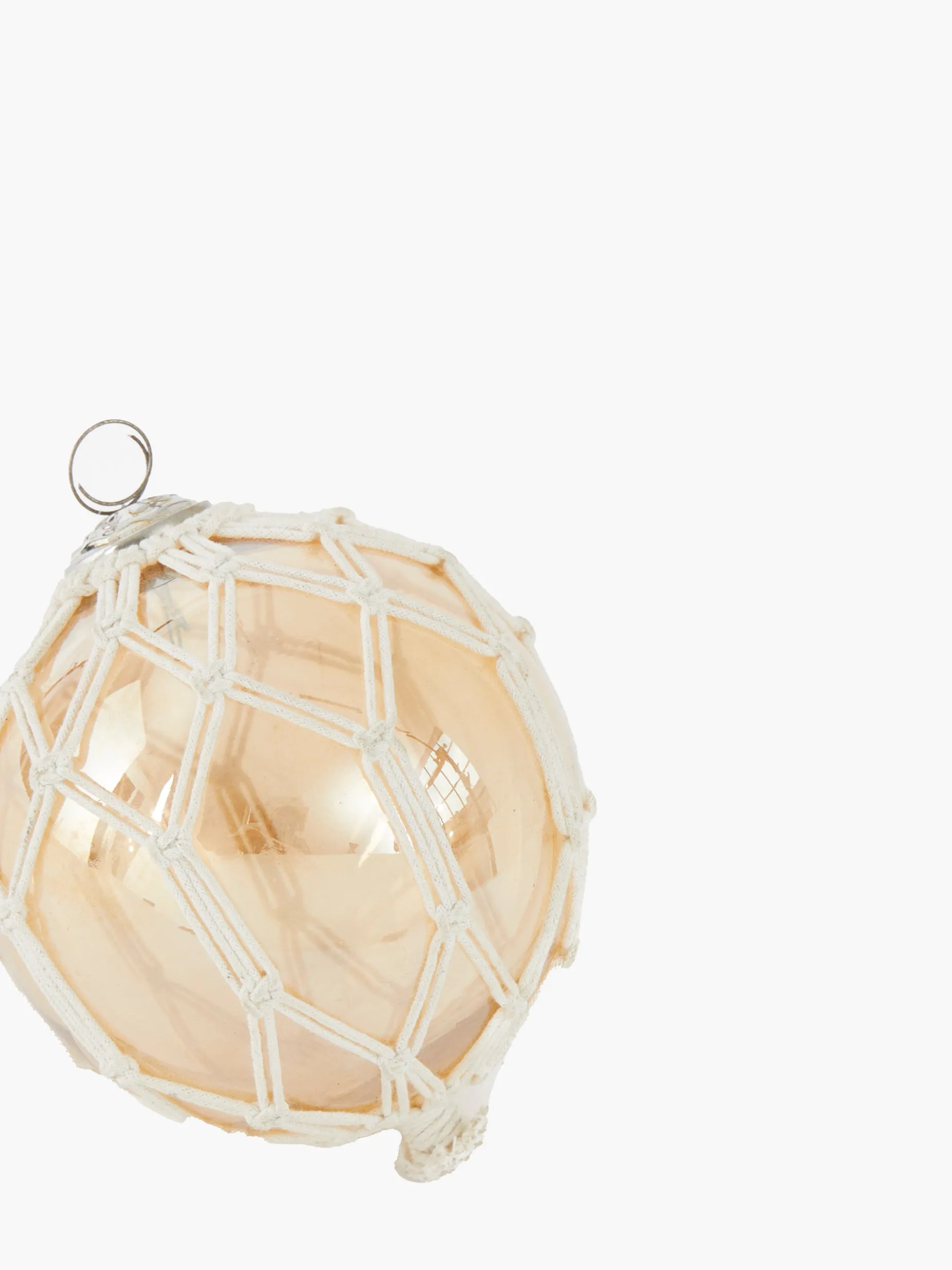 French Connection Christmas Home Decor|Ornaments-Roped en Orb Bauble Ornament