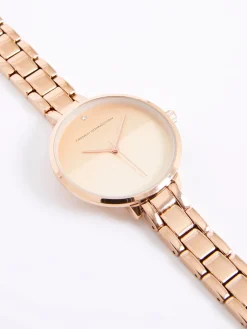 Women French Connection Jewellery|Jewellery-Tone Bracelet Watch with Dial