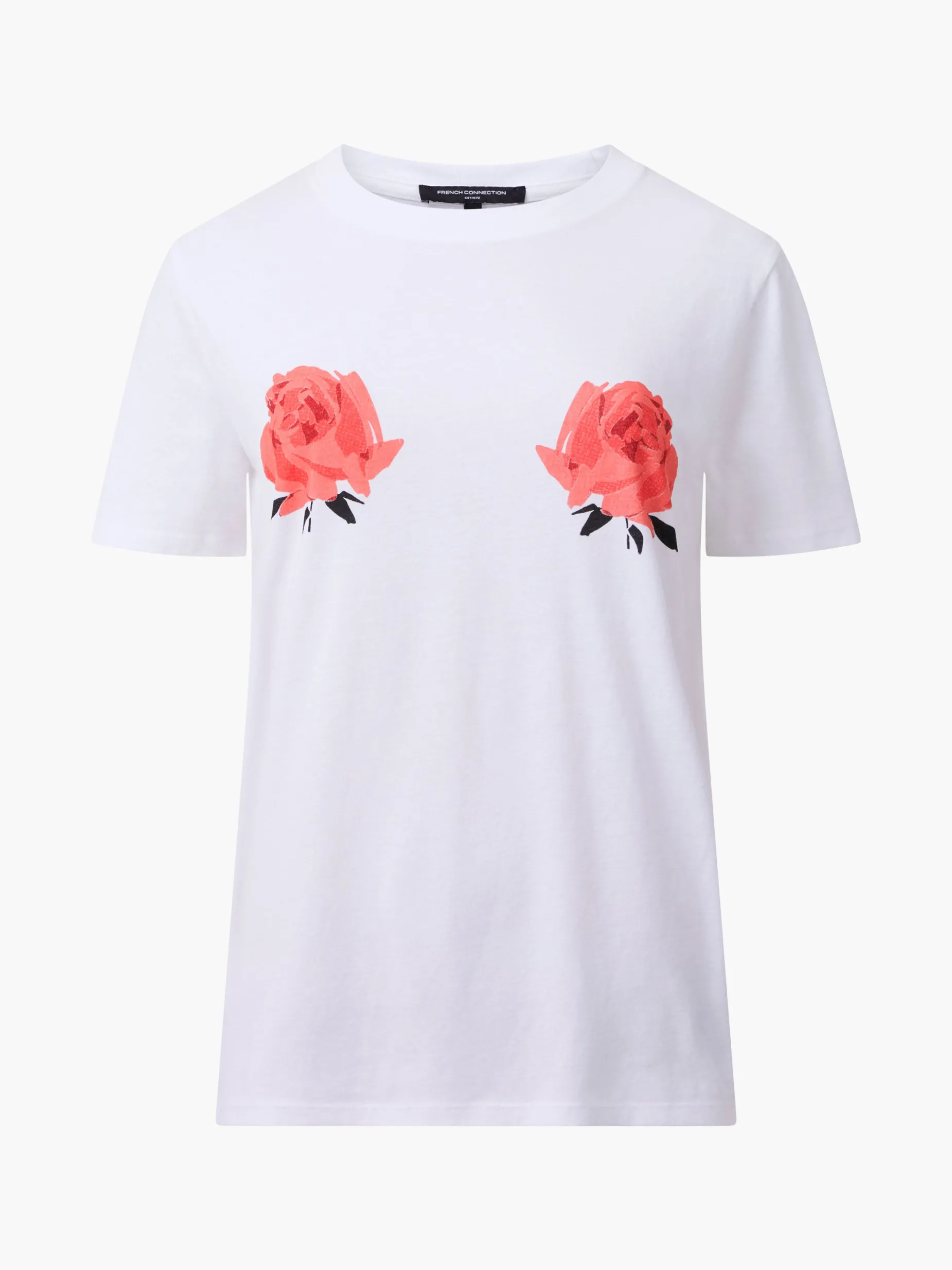 French Connection Tops-Roses Graphic T-Shirt