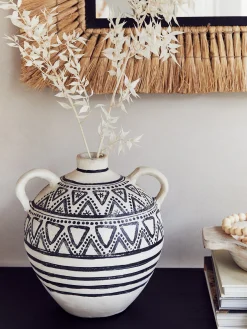 French Connection Home Accessories|Vases-Round Handle Pattern Vase