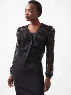 French Connection Jumpers & Cardigans-Sabina Mesh Long Sleeve Cardigan