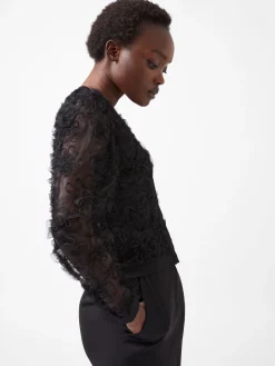 French Connection Jumpers & Cardigans-Sabina Mesh Long Sleeve Cardigan