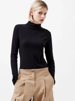 French Connection Tops-Sasia Long Sleeve Mock Neck Top