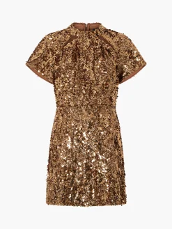 French Connection Dresses|Mini Dresses-Sequin Mesh Mini Dress