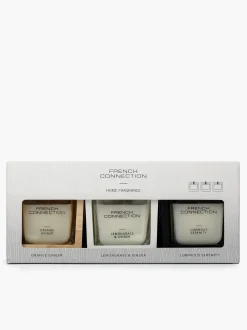 French Connection Home Accessories-Signature Candle (Set Of 3)