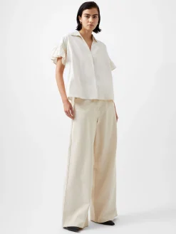 French Connection Tops|Shirts-Sindey Cotton Short Sleeve Popover Shirt