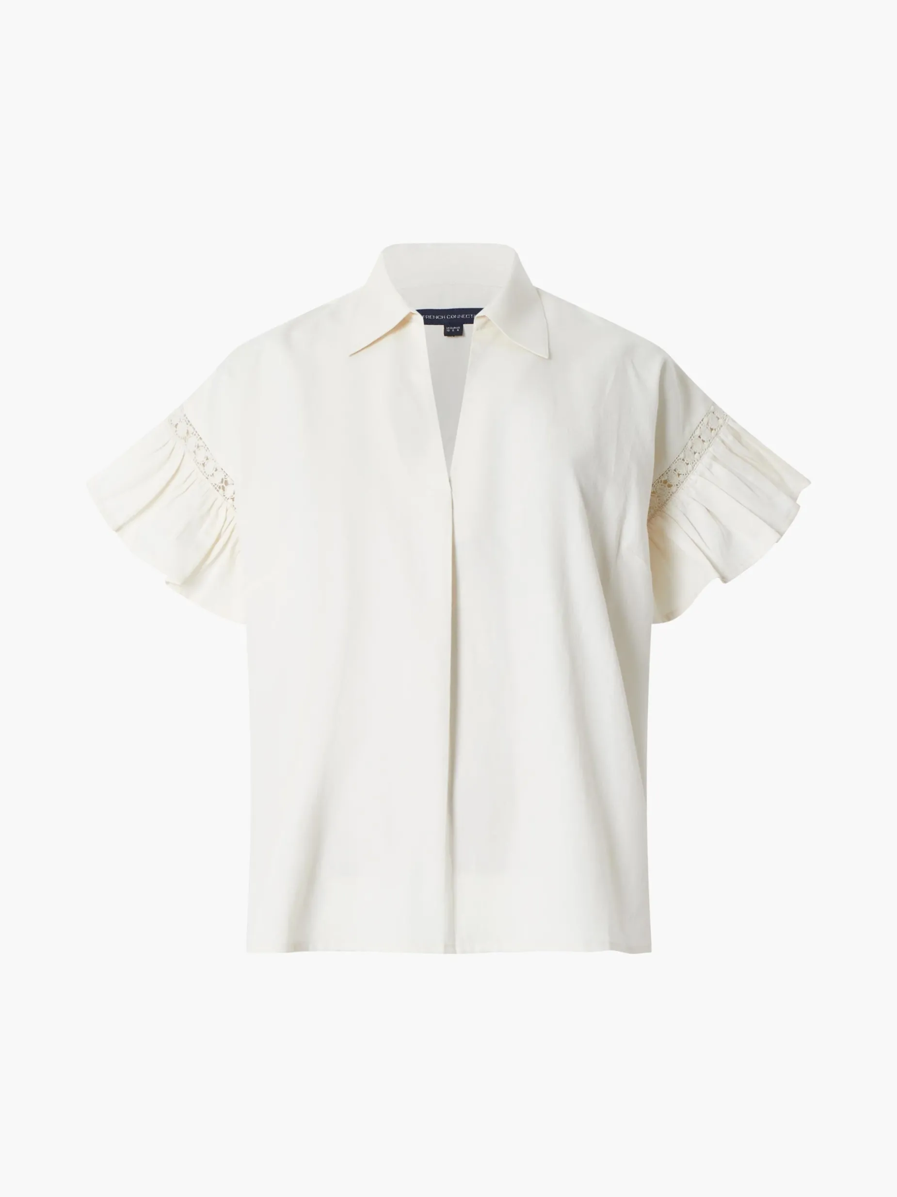 French Connection Tops|Shirts-Sindey Cotton Short Sleeve Popover Shirt