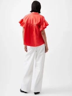 French Connection Jeans & A Nice Top-Sindey Cotton Short Sleeve Popover Shirt