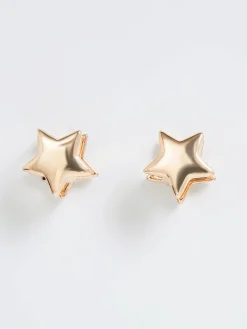 Women French Connection Jewellery|Jewellery-Solid Star Huggie Earrings