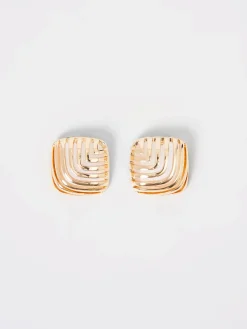 Women French Connection Jewellery|Jewellery-Square Design Stud Earrings