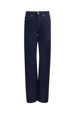 French Connection Trousers|Jeans-Stretch Denim Wide Flare Full Length Jeans 34 Inch