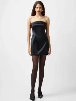 French Connection Dresses|Mini Dresses-Structured Satin Bandeau Mini Dress