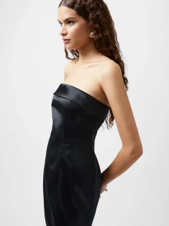 French Connection Dresses|Mini Dresses-Structured Satin Bandeau Mini Dress