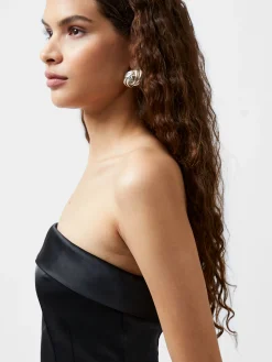 French Connection Dresses|Mini Dresses-Structured Satin Bandeau Mini Dress
