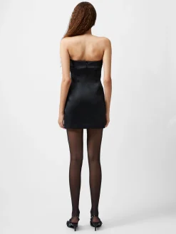 French Connection Dresses|Mini Dresses-Structured Satin Bandeau Mini Dress