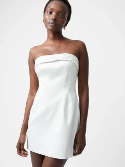 French Connection Dresses|Mini Dresses-Structured Satin Bandeau Mini Dress