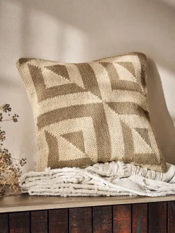 French Connection Cushions|Christmas Home Decor-Sundial Jute Cushion