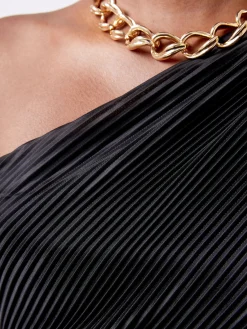 French Connection Dresses|Maxi Dresses-Talitha Plisse One Shoulder Maxi Dress