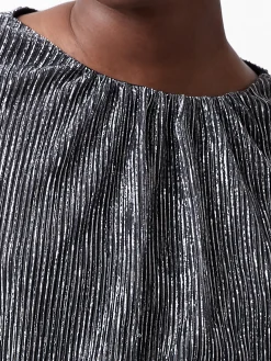 French Connection Tops|Jeans & A Nice Top-Tamy Lurex Plisse Long Sleeve Top