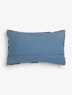 French Connection Cushions-Tangelo Tufted Blue Cushion