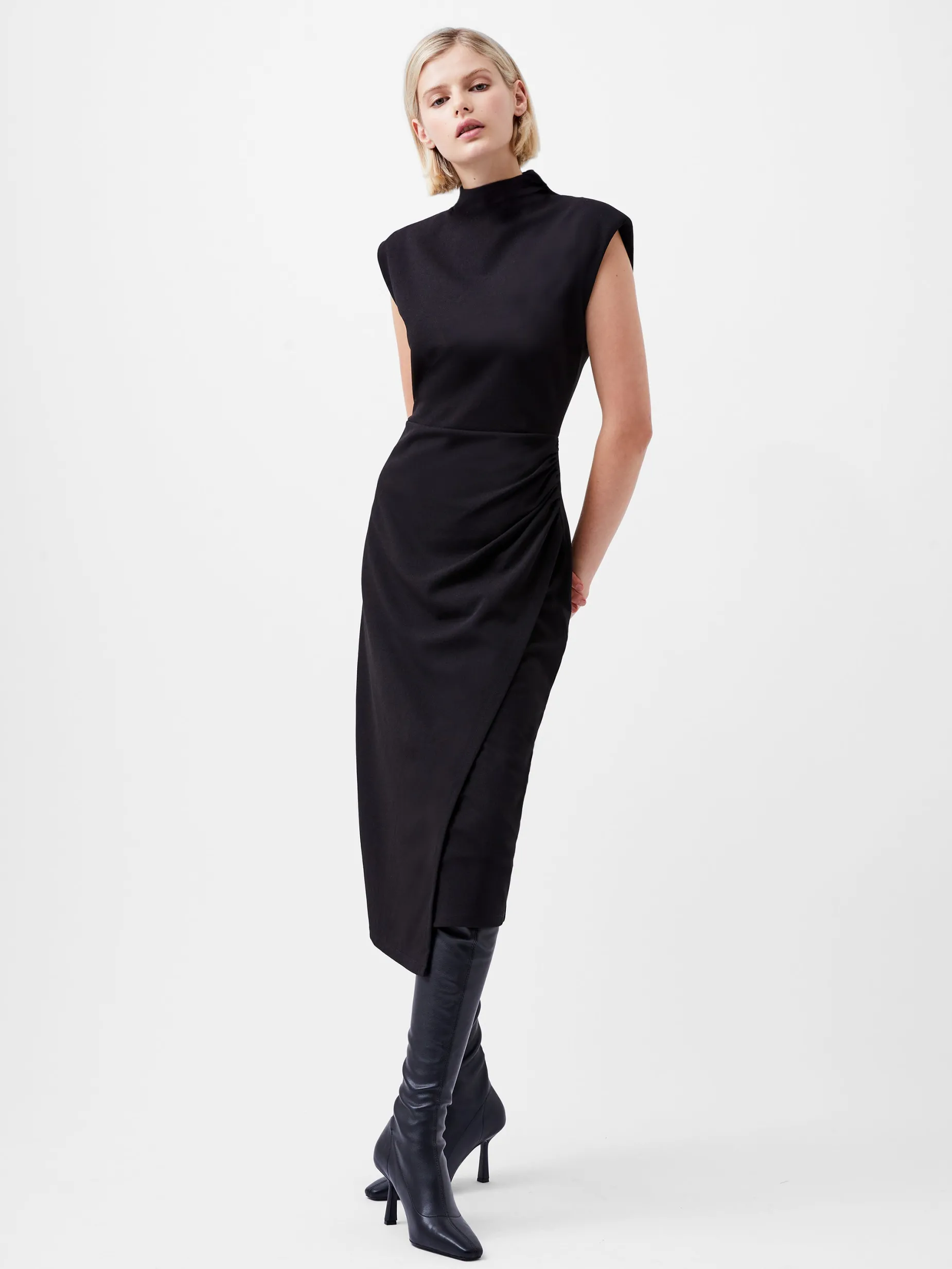 French Connection Dresses|Midi Dresses-Textured Jersey Dress