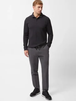 French Connection T-Shirts & Polo Shirts-Textured Long Sleeve Polo Shirt