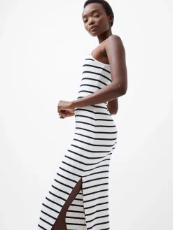 French Connection Maxi Dresses-Tommy Rib Stripe Racer Back Dress