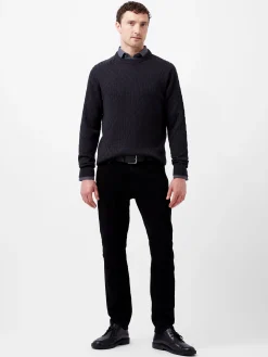 French Connection Knitwear-Two Tone Cable Knit Jumper