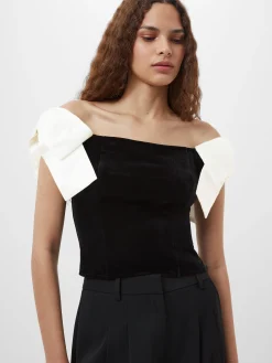 French Connection Tops|Jeans & A Nice Top-Velvet Carey Satin Bow Top