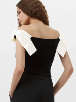 French Connection Tops|Jeans & A Nice Top-Velvet Carey Satin Bow Top