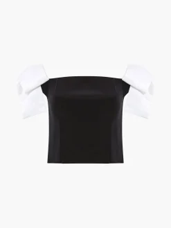 French Connection Tops|Jeans & A Nice Top-Velvet Carey Satin Bow Top