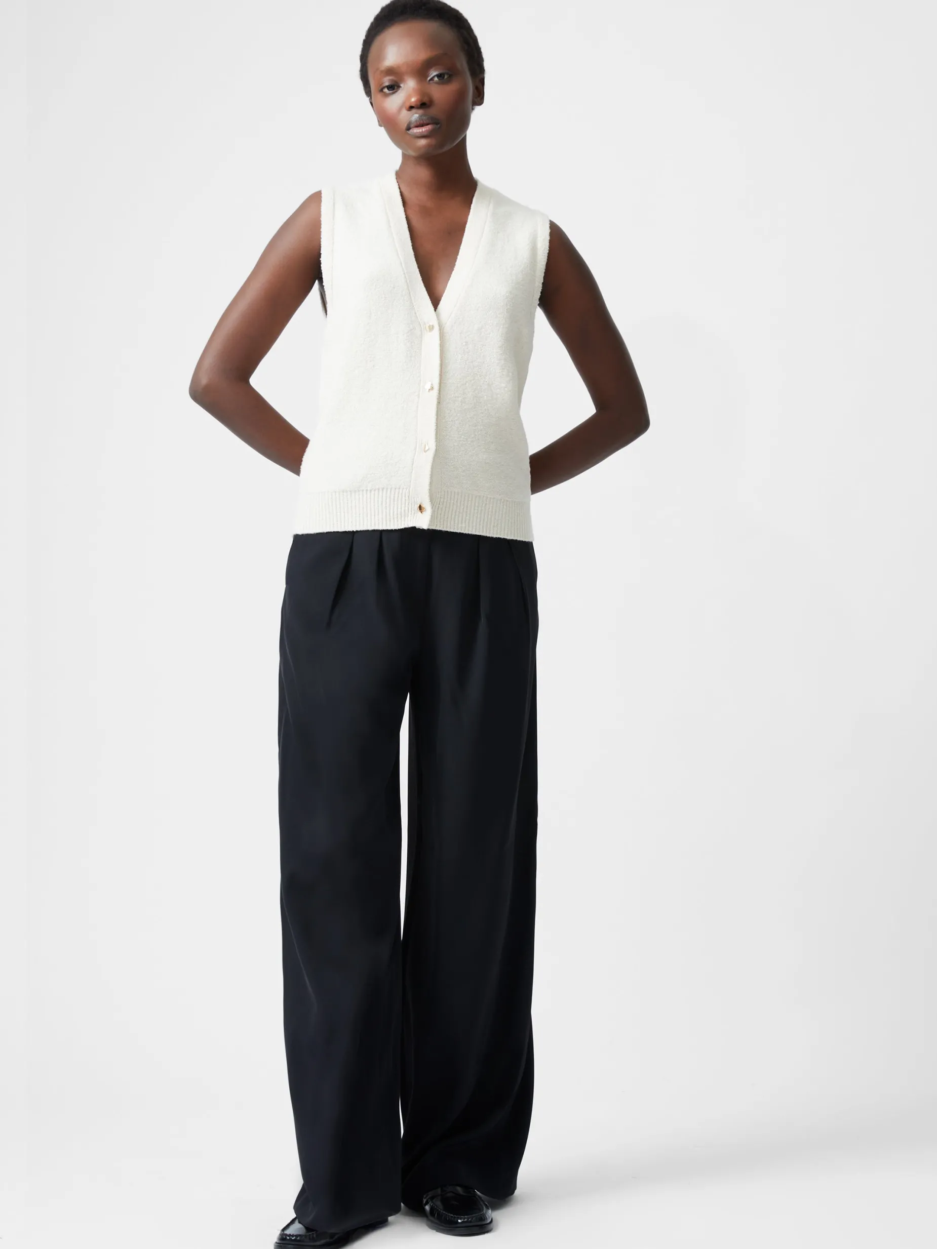 French Connection Jumpers & Cardigans-Vhari Recycled Button Down Vest