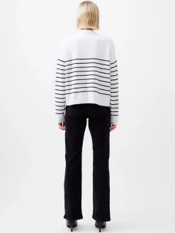 French Connection Jumpers & Cardigans-Vhari Recycled Collar Stripe Jumper