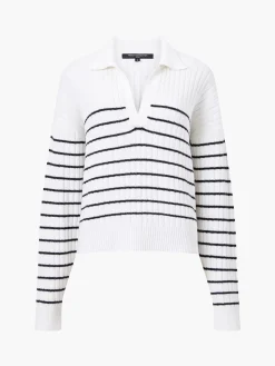 French Connection Jumpers & Cardigans-Vhari Recycled Collar Stripe Jumper