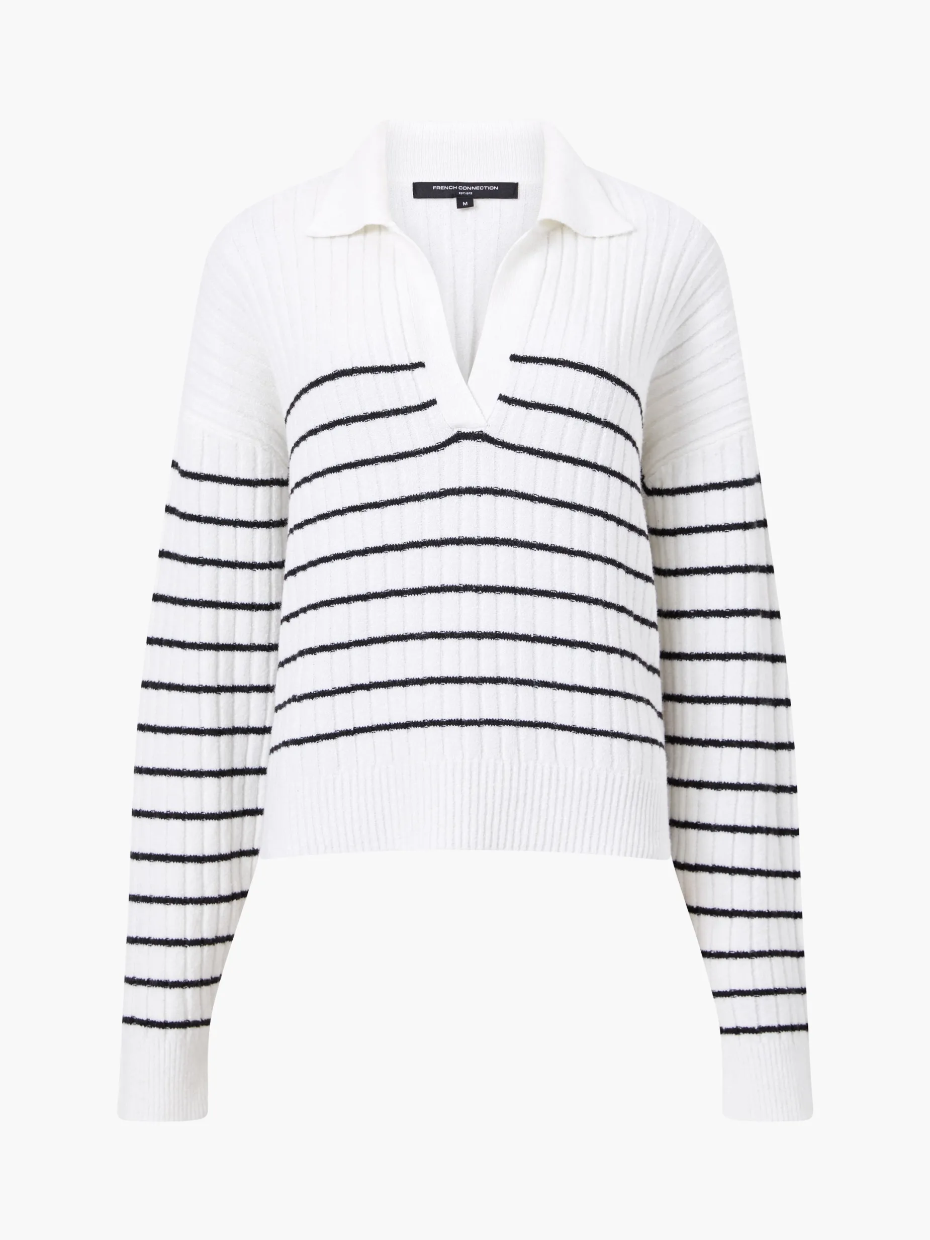 French Connection Jumpers & Cardigans-Vhari Recycled Collar Stripe Jumper