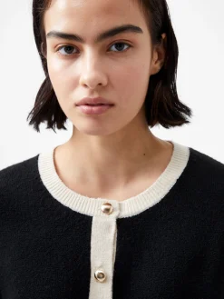 French Connection Jumpers & Cardigans-Vhari Recycled Contrast Cardigan