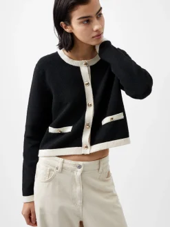French Connection Jumpers & Cardigans-Vhari Recycled Contrast Cardigan