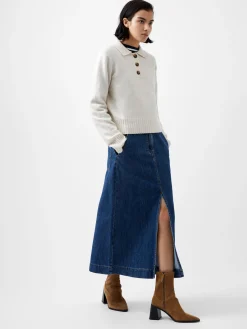 French Connection Jumpers & Cardigans-Vhari Recycled Long Sleeve Button Up Jumper