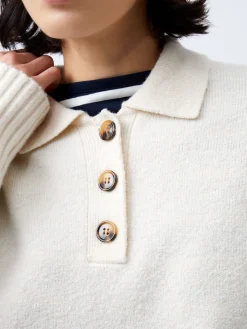 French Connection Jumpers & Cardigans-Vhari Recycled Long Sleeve Button Up Jumper
