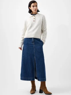 French Connection Jumpers & Cardigans-Vhari Recycled Long Sleeve Button Up Jumper