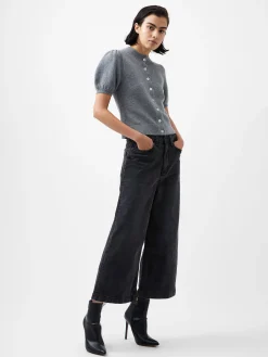 French Connection Jumpers & Cardigans-Vhari Recycled Puff Sleeve Cardigan