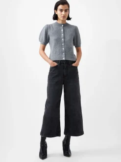 French Connection Jumpers & Cardigans-Vhari Recycled Puff Sleeve Cardigan