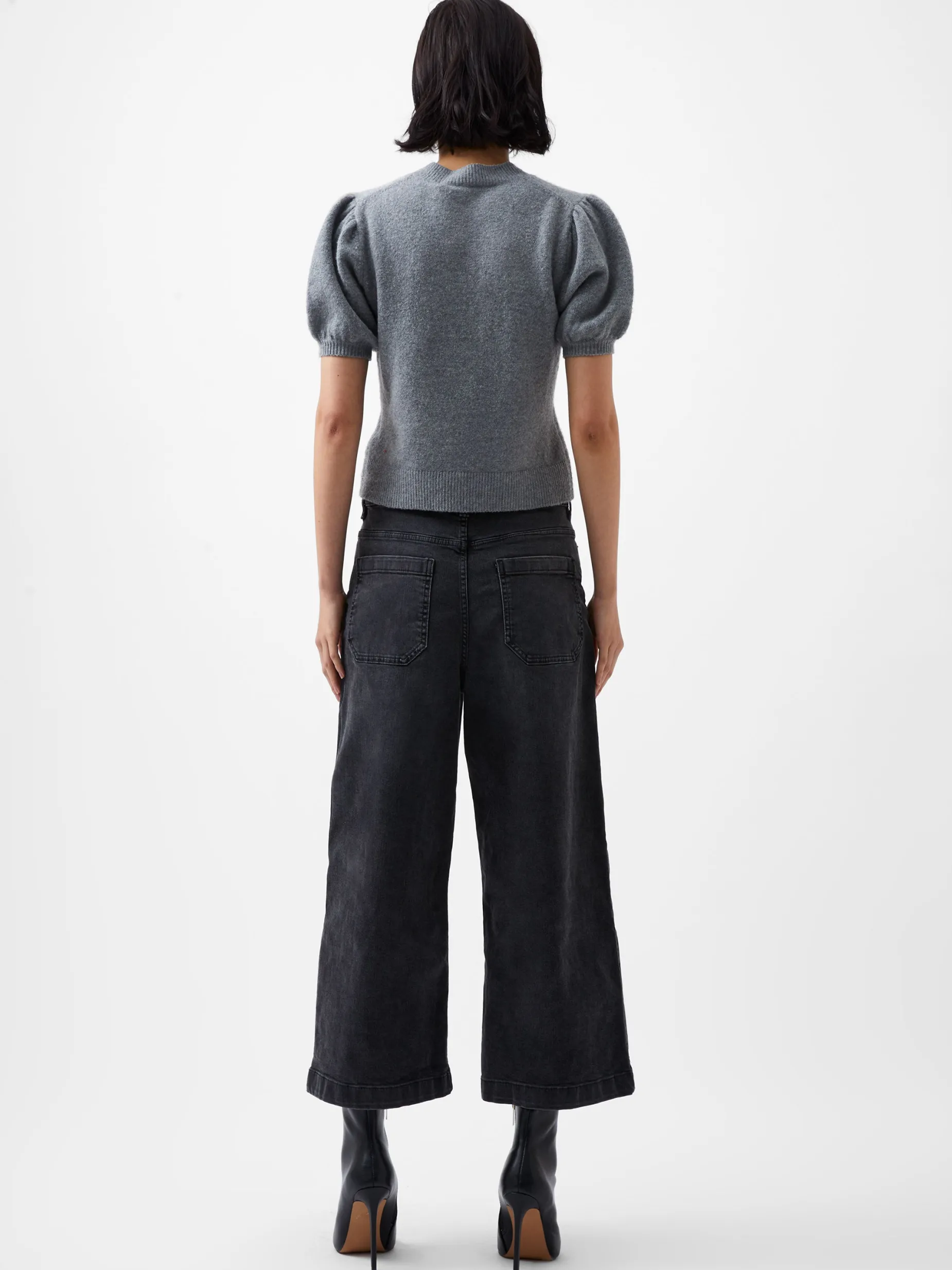 French Connection Jumpers & Cardigans-Vhari Recycled Puff Sleeve Cardigan