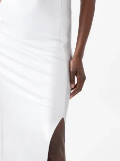 French Connection Dresses|Midi Dresses-Vista Ribbed Foil Coated Midi Dress