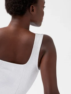 French Connection Dresses|Midi Dresses-Vista Ribbed Foil Coated Midi Dress
