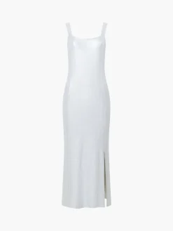 French Connection Dresses|Midi Dresses-Vista Ribbed Foil Coated Midi Dress